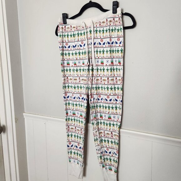 HANNA ANDERSSON Elf Print Holiday Christmas Jogger Pajama Bottoms - Picture 1 of 3